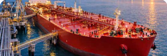 Modern tanker at the terminal
