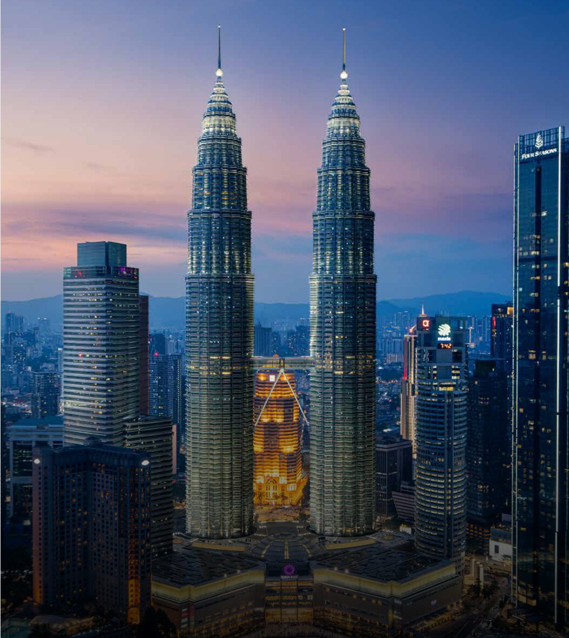 Kuala Lumpur skyline at dusk